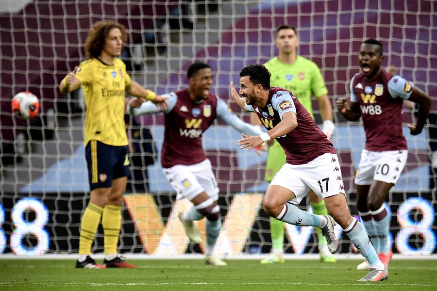 Aston Villa derrotó a Arsenal con un golazo de Trezeguet y se ilusiona con la permanencia