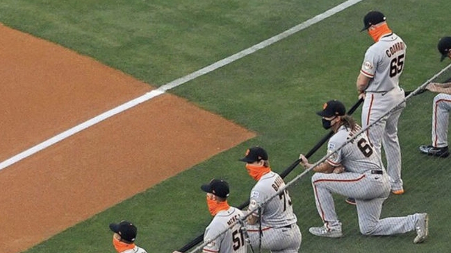 Jugador de Giants se restó de homenaje antirracista: Solo me arrodillo ante Dios
