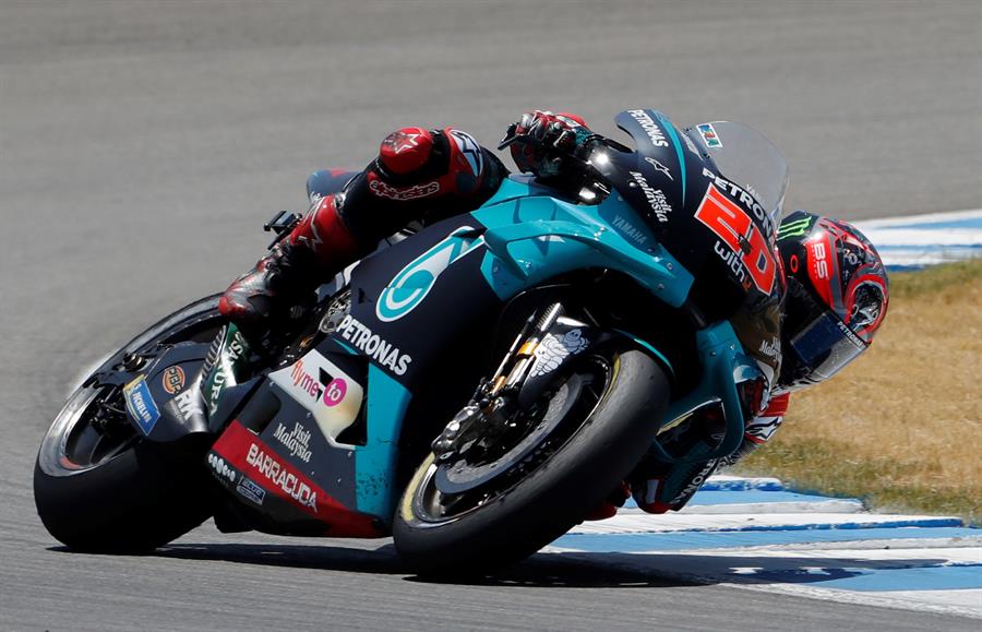 Fabio Quartararo y su Yamaha dominaron el Circuito de Jerez en Andalucía