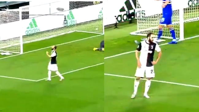 Gonzalo Higuaín se enfadó con Cristiano Ronaldo en uno de los goles de Juventus