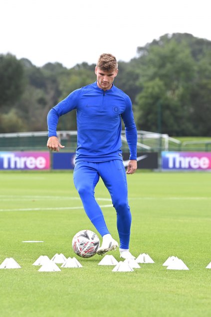 Timo Werner vivió su primera práctica como jugador de Chelsea