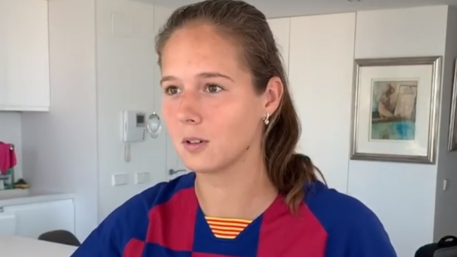 Daria Kasatkina mostró su fanatismo por Barcelona y lució clásicas camisetas del club