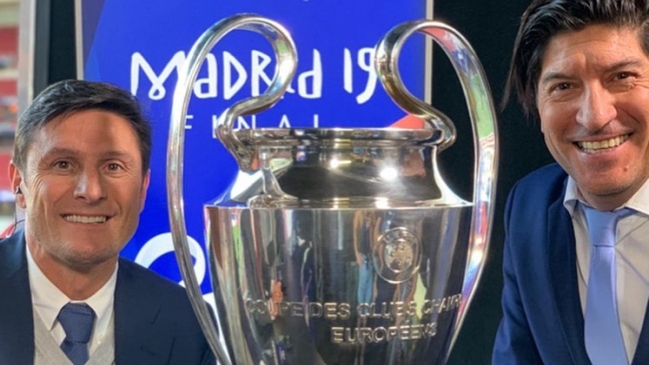 Iván Zamorano saludó a la “leyenda” Javier Zanetti por su cumpleaños número 47