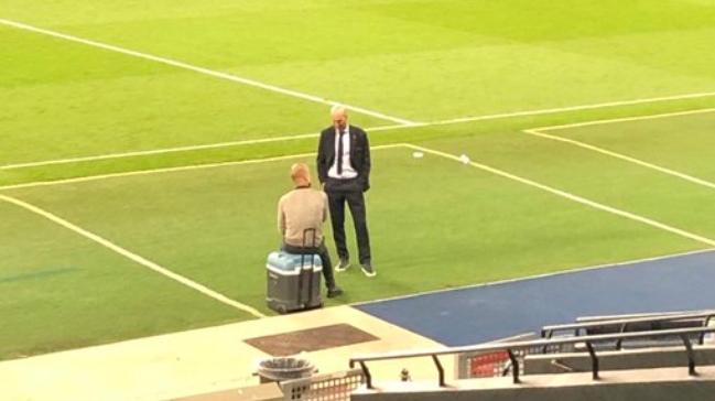 Pep Guardiola reveló la conversación que tuvo con Zidane en la cancha del Etihad