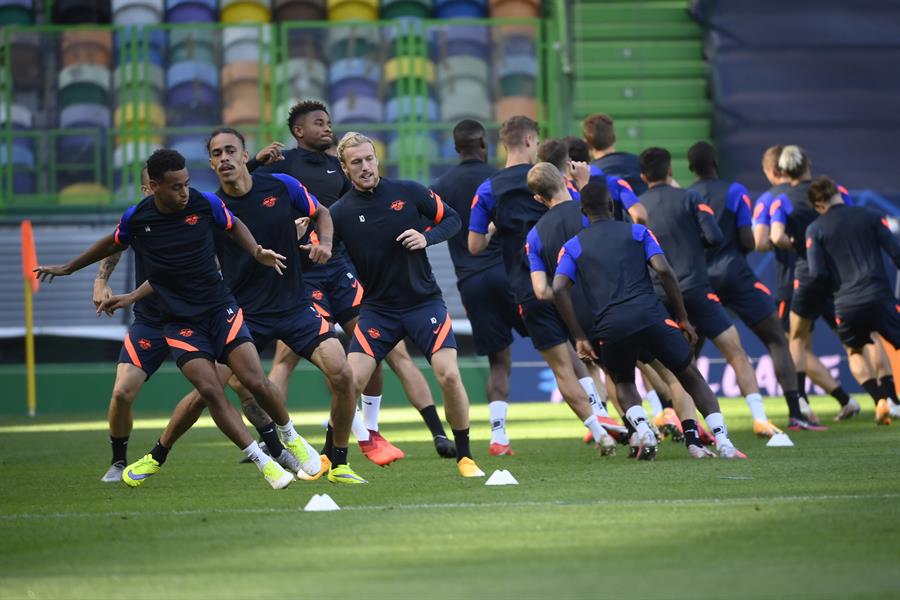 RB Leipzig entrenó en Lisboa con la ilusión de dar la sorpresa contra Atlético de Madrid