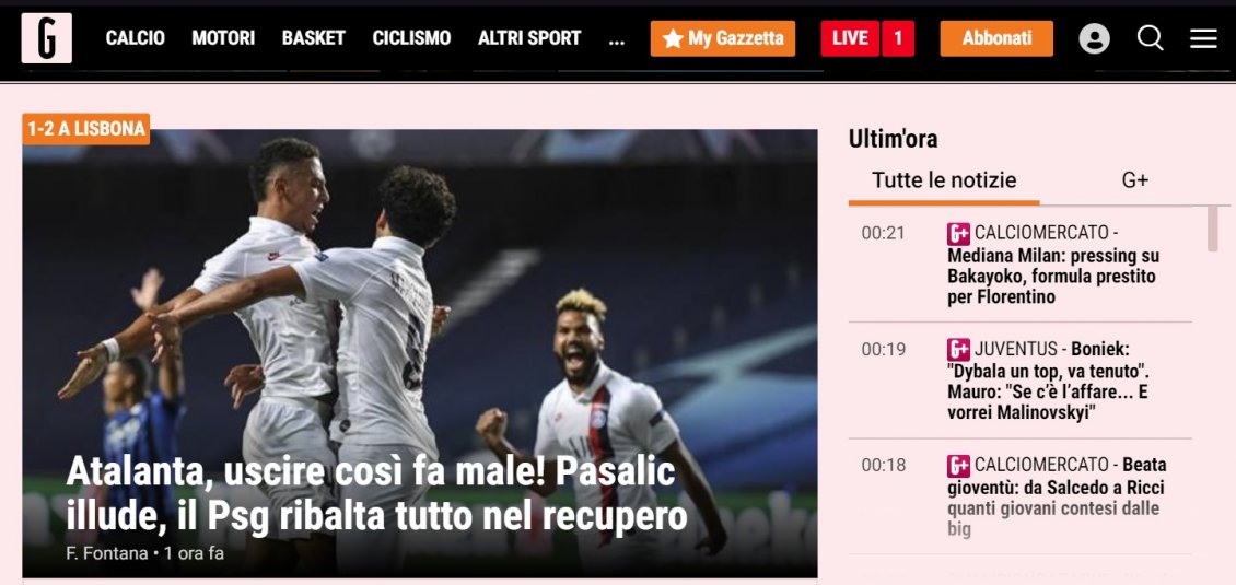 “Duele terminar así”: La reacción de la prensa italiana por eliminación de Atalanta