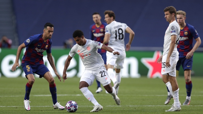 Serge Gnabry clavó el tercero de Bayern Munich sobre FC Barcelona