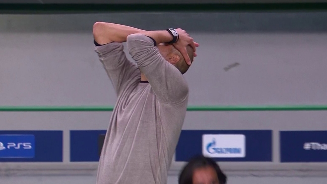 ¡Cómo lo sufrió! Las reacciones de Josep Guardiola en la derrota del City ante Lyon