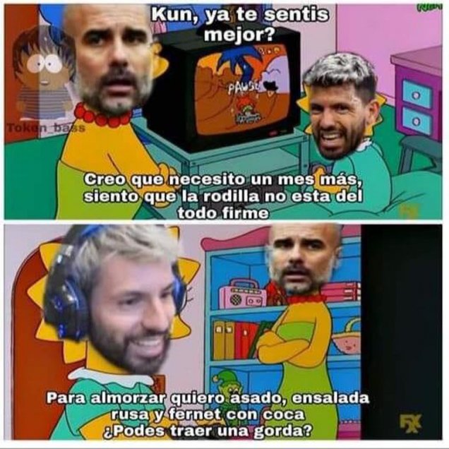 La ausencia de Sergio Agüero se tomó los memes tras la eliminación del City contra Lyon