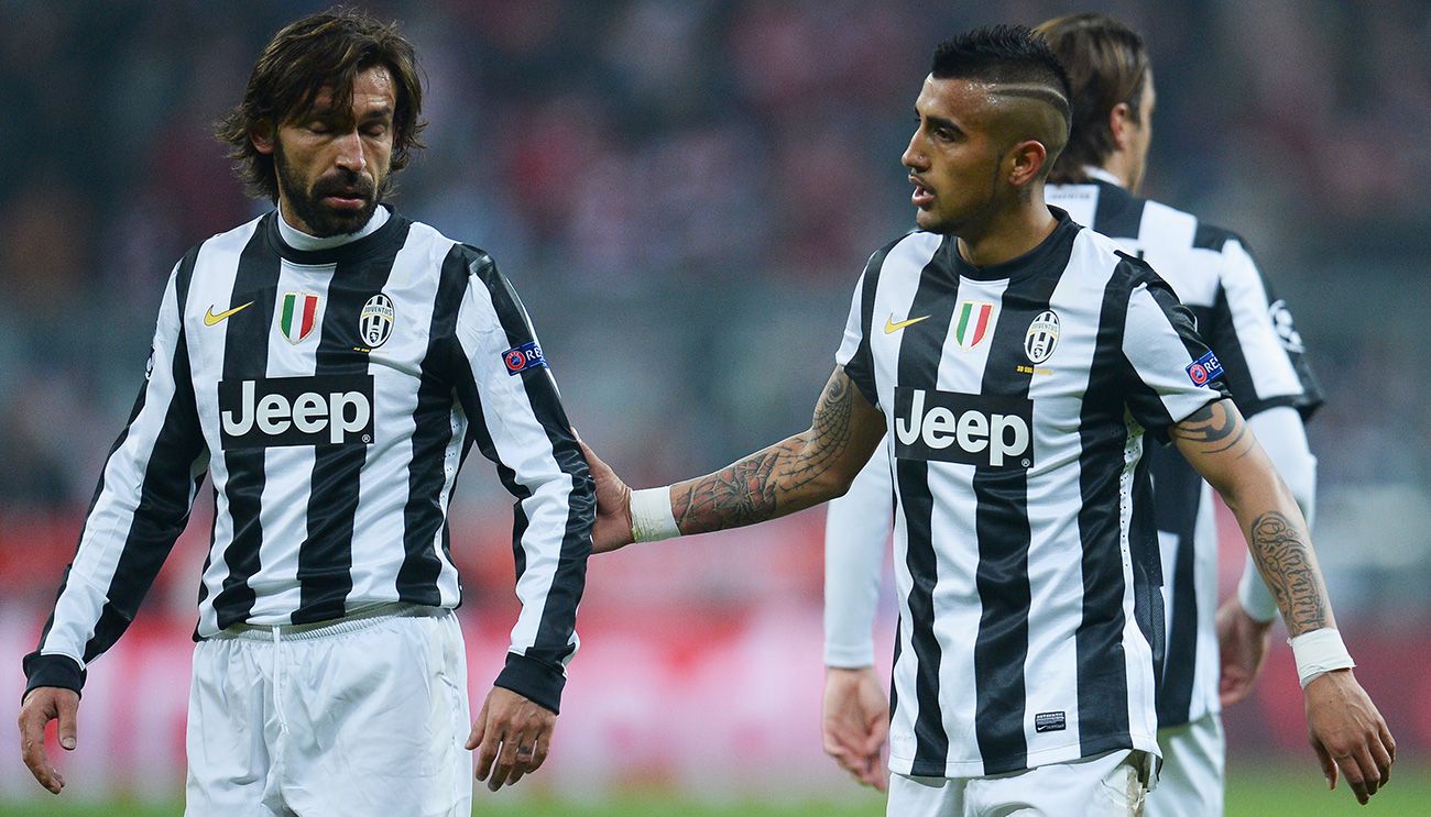 Aseguran que Pirlo y Buffon contactaron a Arturo Vidal para llevarlo a Juventus