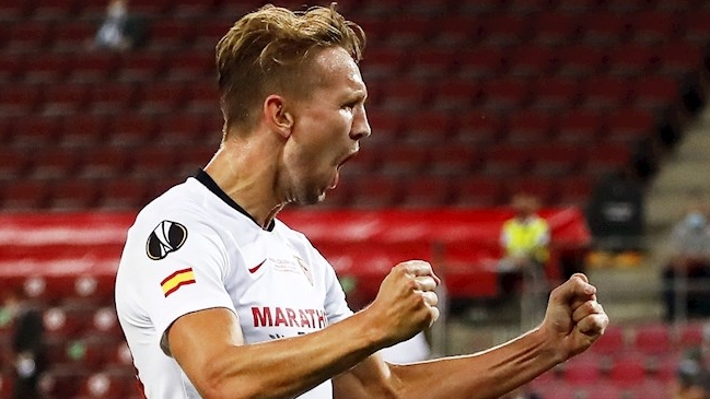 Sevilla igualó ante Inter en la final de la Europa League con un certero cabezazo de De Jong