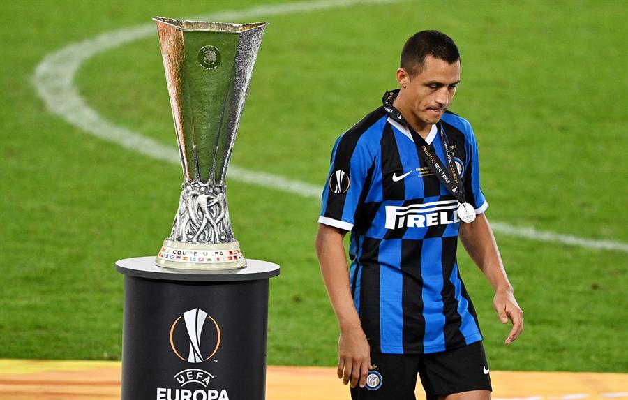 La amargura de Alexis Sánchez tras perder con Inter la final de la Europa League ante Sevilla