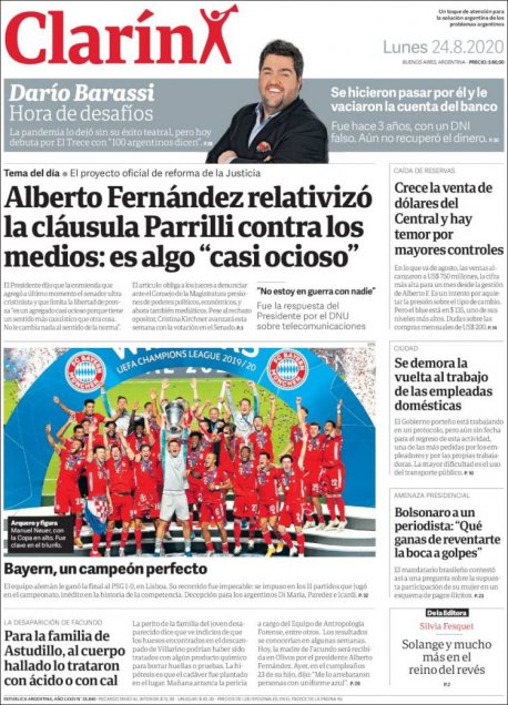 El título de Bayern Munich se tomó las portadas de los principales diarios del mundo