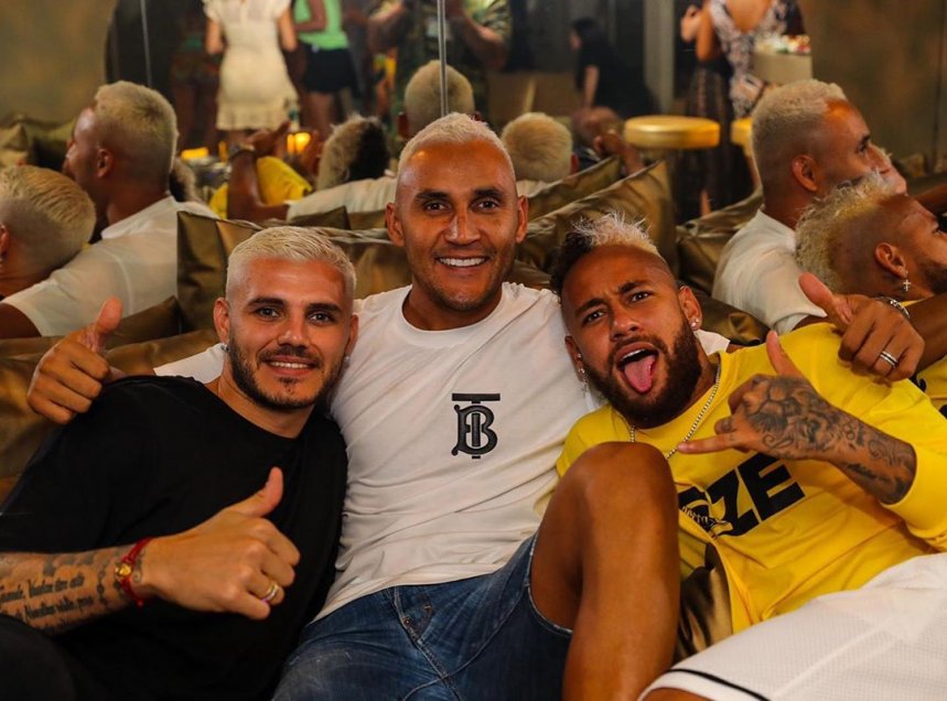 Pasan las penas juntos: Neymar, Icardi y Keylor Navas disfrutan sus vacaciones en Ibiza