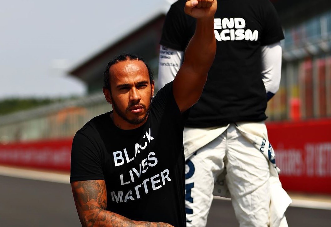 Lewis Hamilton compartió impactante imagen para repudiar al racismo