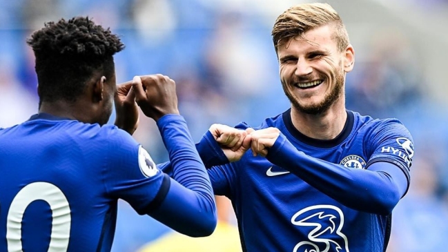 Timo Werner demoró menos de cuatro minutos en anotar su primer gol en Chelsea