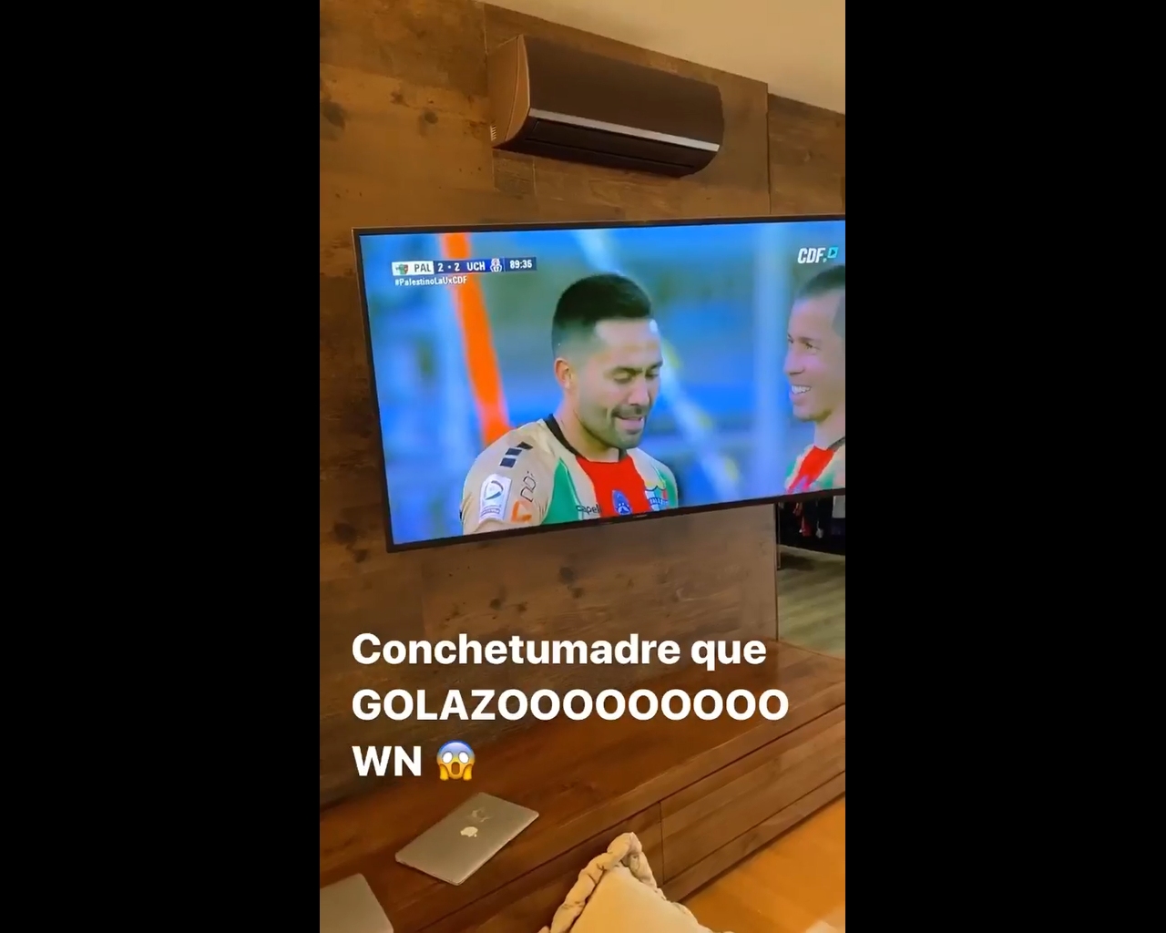 El entusiasta festejo de María José López por el grandioso gol de Luis Jiménez a la U