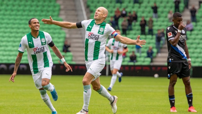 Arjen Robben marcó un golazo en empate de Groningen con Arminia