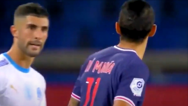 Angel Di María escupió a un rival en el encendido clásico de Francia