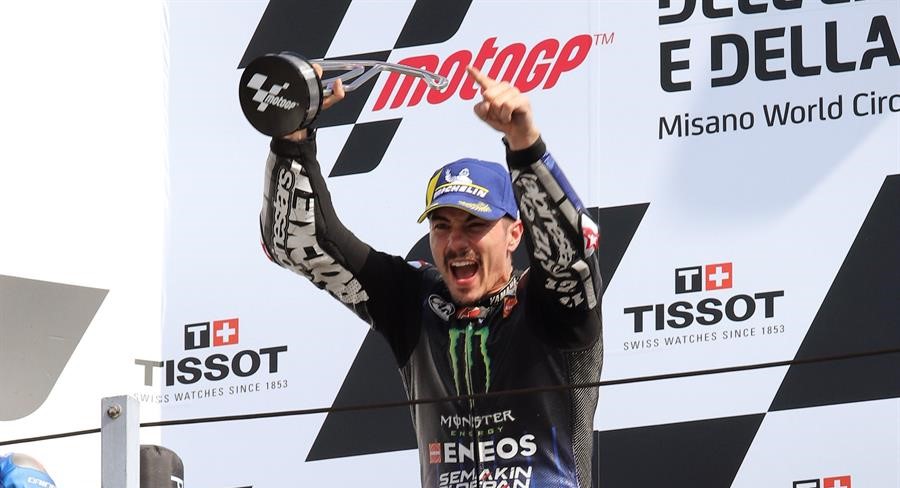 Maverick Viñales ganó el Gran Premio de la Emilia Romagna en el MotoGP