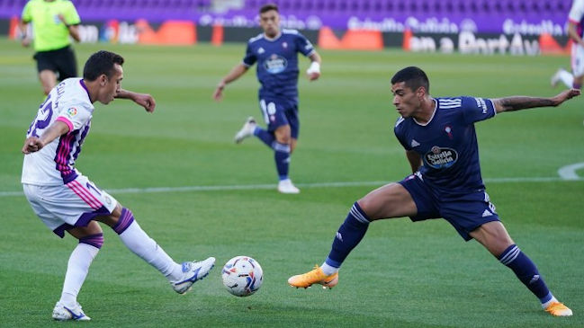 Fabián Orellana fue titular en empate entre Real Valladolid y Celta por la liga española