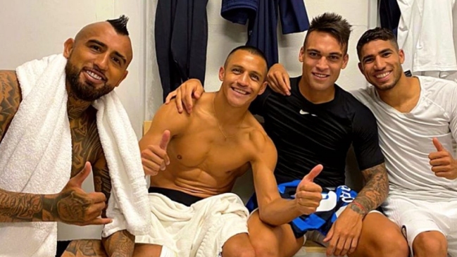 El íntimo festejo de Alexis y Vidal tras goleada de Inter de Milán