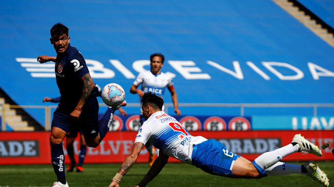 Fernando Zampedri selló un veloz contragolpe y aumentó el marcador de U. Católica sobre la U