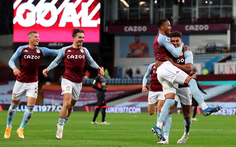 ¡Histórico! Aston Villa demolió a un irreconocible Liverpool en la Premier League