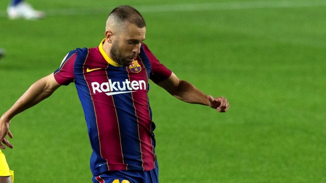 Jordi Alba sufrió lesión muscular y será baja para FC Barcelona