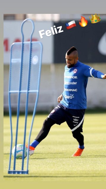 Arturo Vidal manifestó su felicidad tras la segunda jornada de prácticas con La Roja