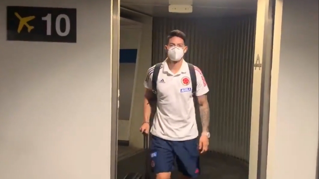 La selección colombiana llegó a Chile para enfrentar a la Roja por Clasificatorias