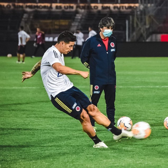 Colombia alistó en el Estadio Nacional su duelo ante Chile por Clasificatorias