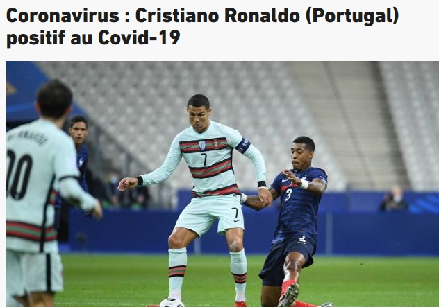 El positivo por coronavirus de Cristiano Ronaldo se tomó las portadas de la prensa mundial