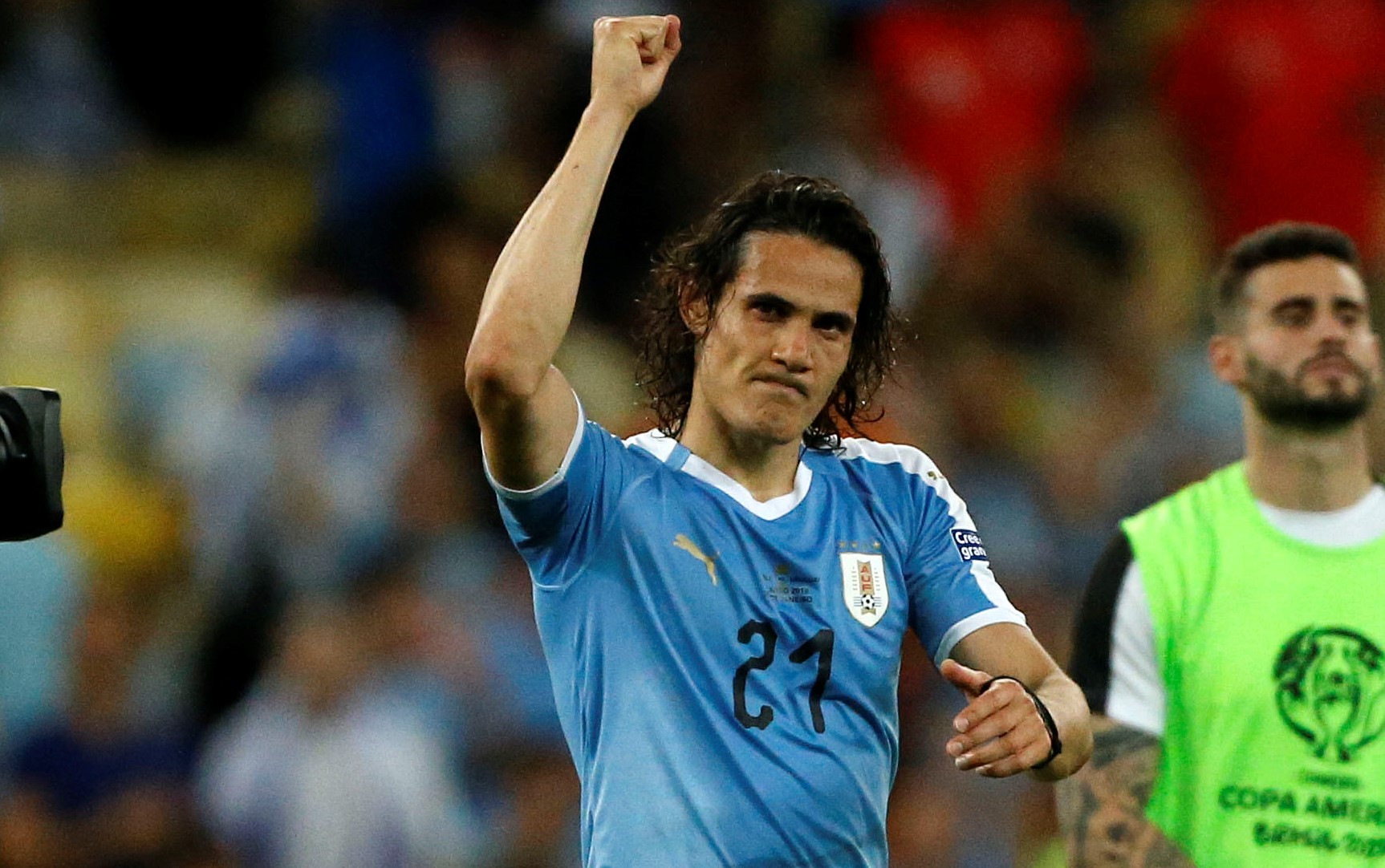 Edinson Cavani se indignó tras gol anulado por el VAR a Uruguay ante Ecuador