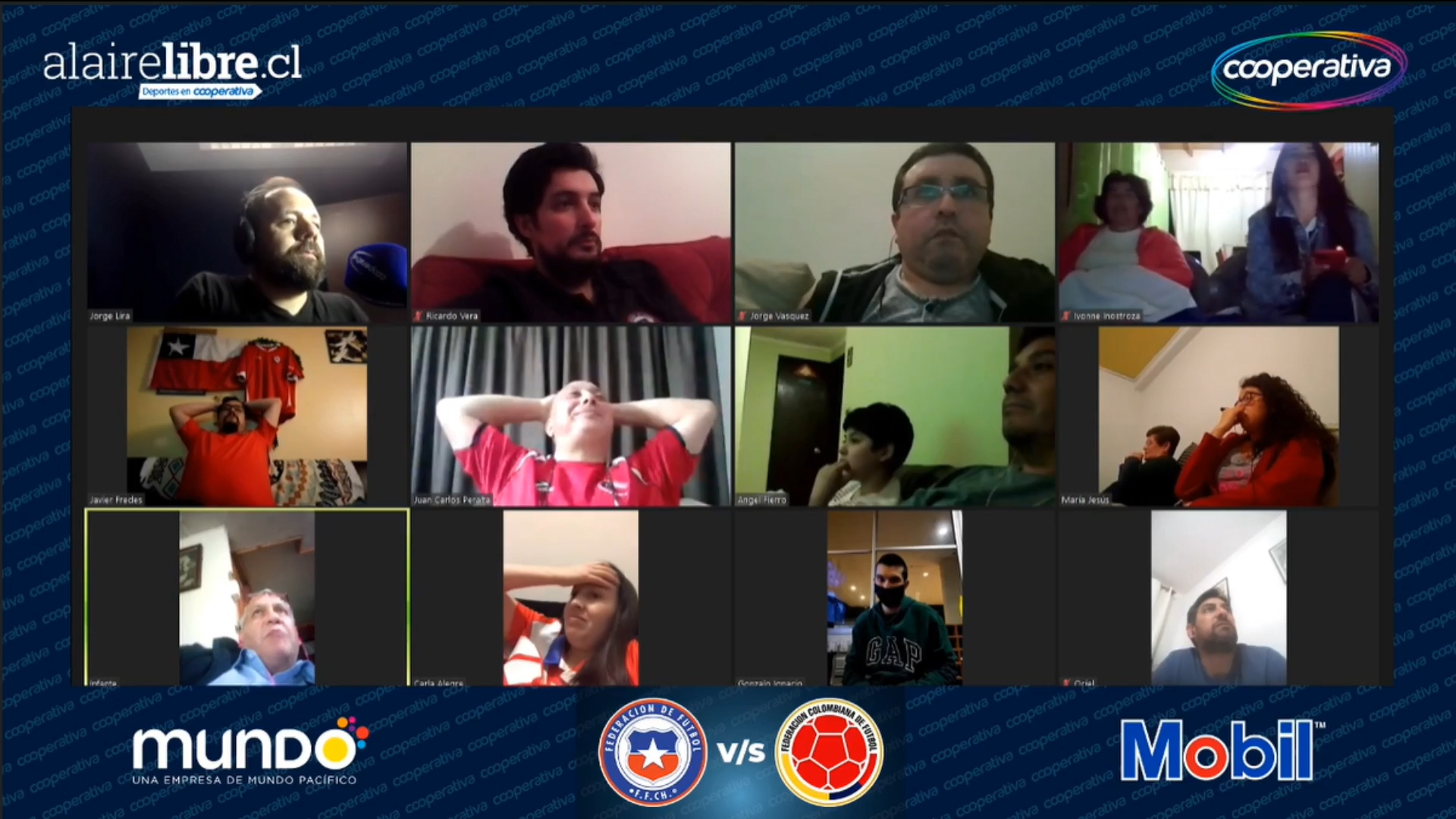 Para no creer: Así sufrió la Hinchada Cooperativa con el agónico empate de Colombia frente a Chile