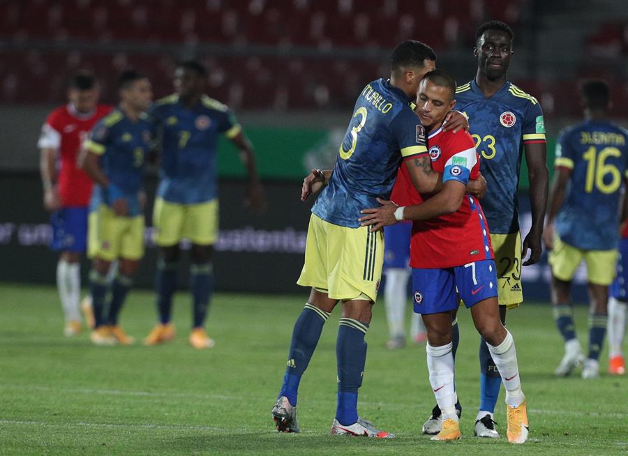 Chile cedió un ingrato empate ante Colombia en la segunda fecha de las Clasificatorias