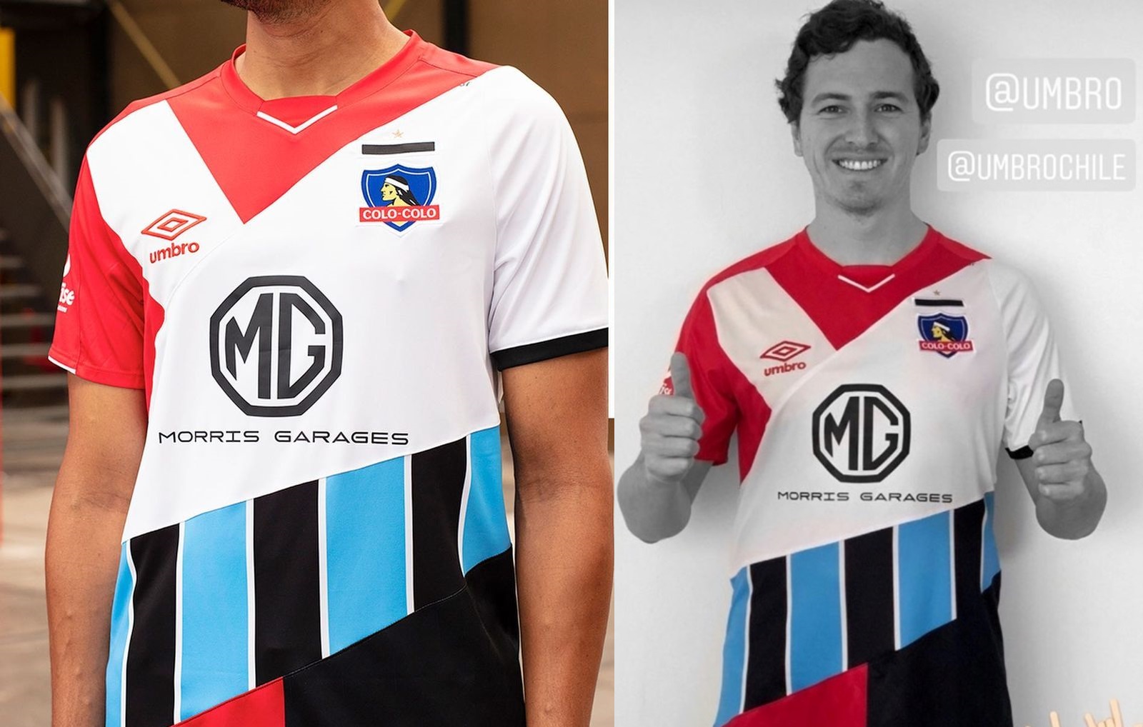 Chileno ganó concurso internacional de “camisetas mezcladas” usando diseño de Colo Colo