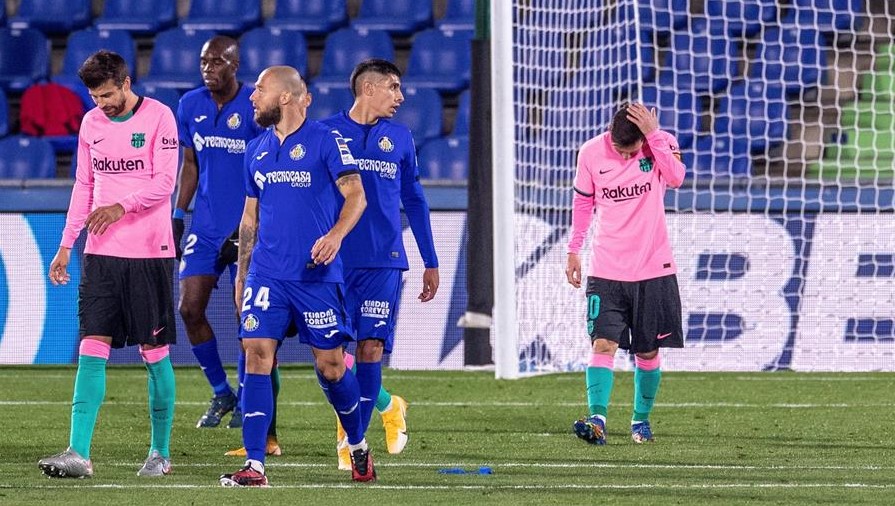 Barcelona se estrelló ante Getafe y desperdició la opción de trepar a la cima en España