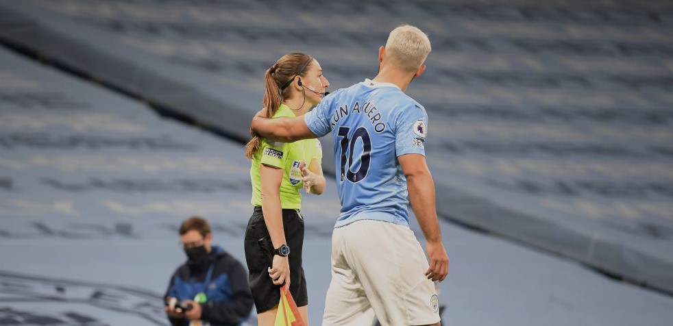 Pep Guardiola defendió a Sergio Agüero por incidente con jueza de línea