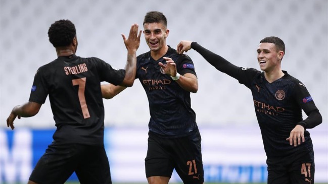 Manchester City derrotó con categoría a Marsella y se situó en la cima de su grupo