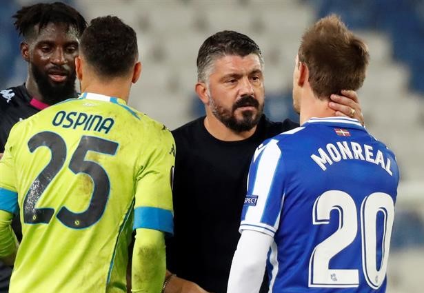 Napoli logró su primer triunfo en la fase grupal de la Europa League al batir a Real Sociedad