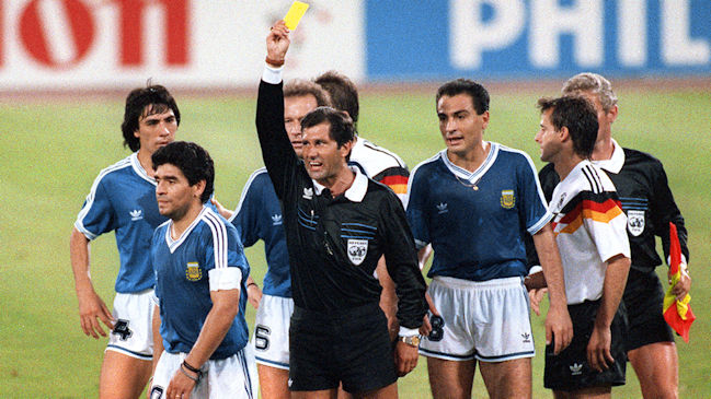 Arbitro de la final del Mundial de Italia ’90 dijo que no se dejó impresionar por Diego Maradona