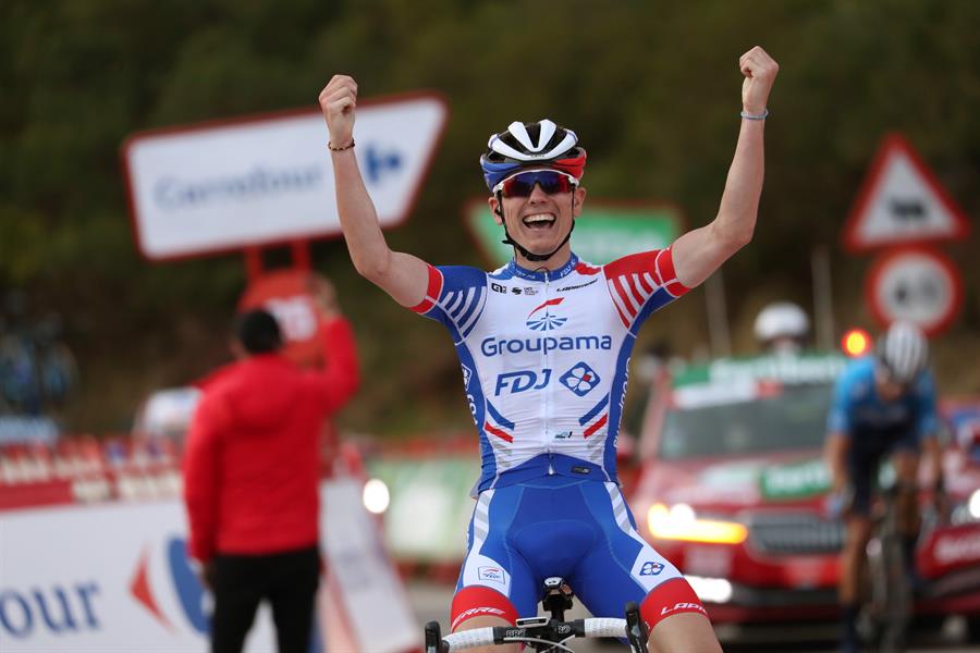 Vuelta a España: El francés Gaudu dominó el tramo entre Villaviciosa y La Farrapona