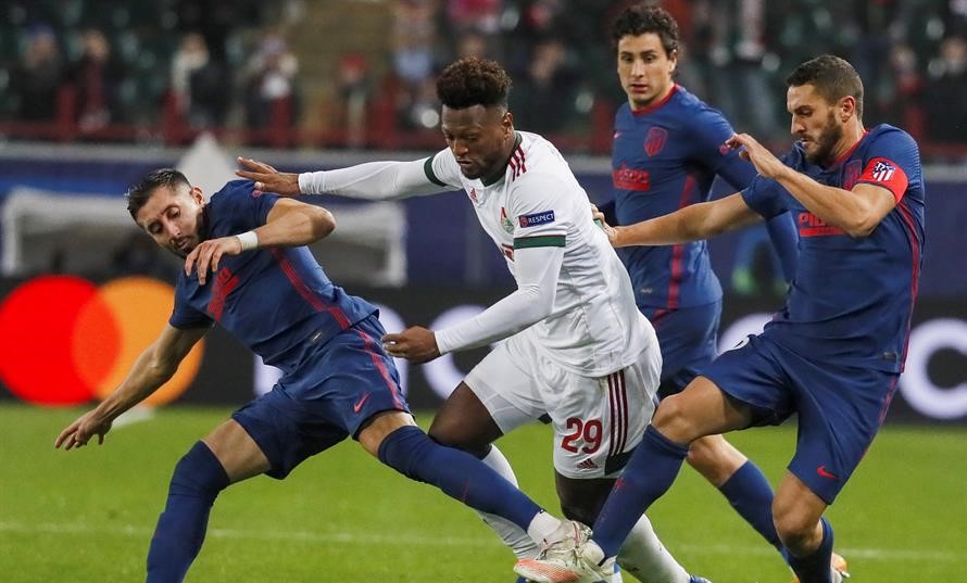 Atlético de Madrid consiguió valioso empate como visita ante Lokomotiv en la Champions