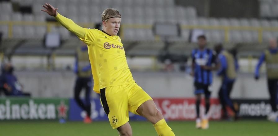 Borussia Dortmund se impuso ante Club Brujas con el poder goleador de Erling Haaland