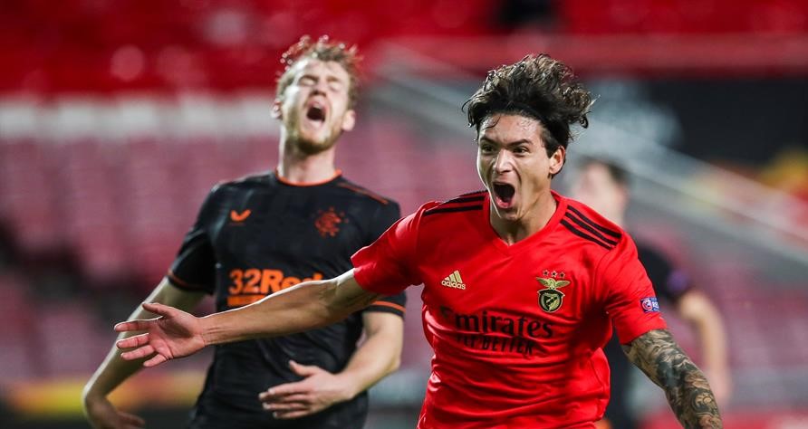 Benfica rescató un empate ante Rangers en un partidazo de la Europa League