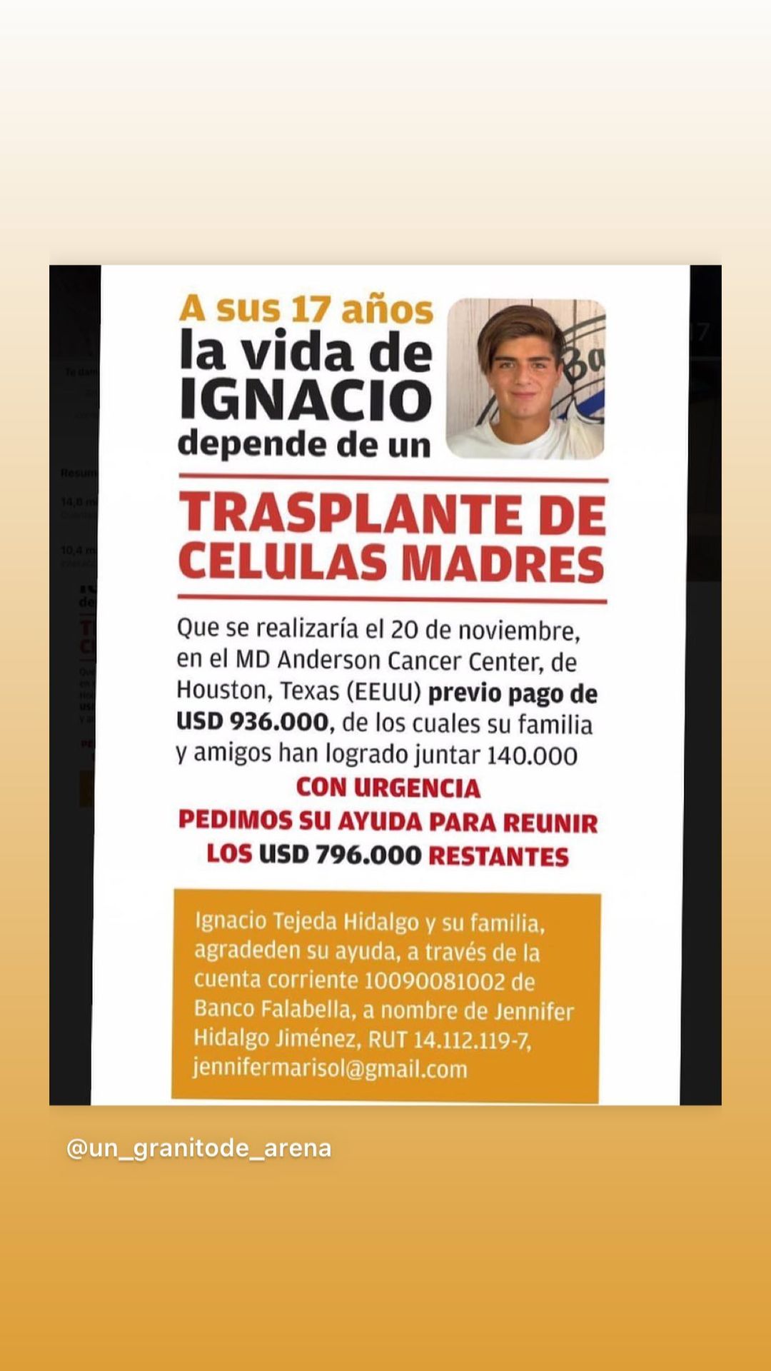 Alejandro Tabilo pidió apoyo para joven tenista nacional Ignacio Tejeda que lucha contra el cáncer
