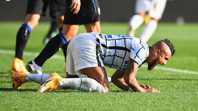 Inter de Milán se enredó en su visita a Atalanta con Arturo Vidal y Alexis Sánchez en cancha