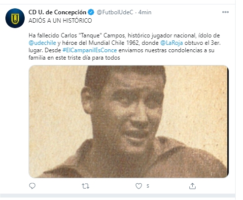 Los mensajes de despedida a Carlos Campos, goleador histórico de la U