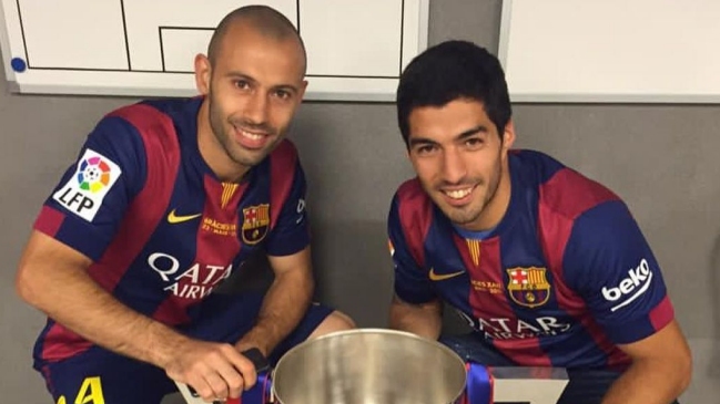 Luis Suárez consideró “un privilegio” compartir cancha con Javier Mascherano